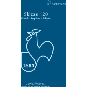 HAHNEMÜHL Skizzenblock 120 A2 60127428 weiss, 120g 50 Blatt