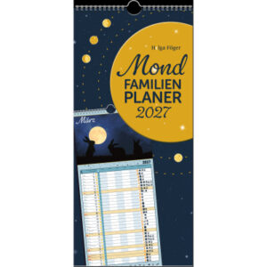HEYNE     Mond-Familienplaner       2027 453239777 1M/1S DE           22.4x48.5cm