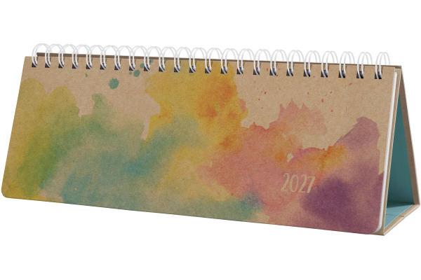 JOLIE Tischkalender Pure 2027 7J901 1W/2S rainbow flow 30x15.4cm