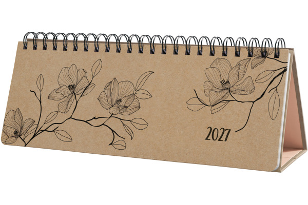 JOLIE Tischkalender Pure 2027 7J902 1W/2S black magnolia 30x15.4cm