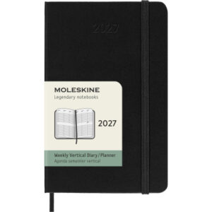 MOLESKINE Agenda Classic Pocket 2027 DHB12WV2Y 1W/2S schwarz HC 9x14cm