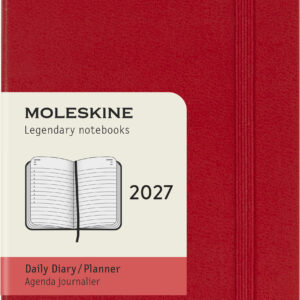 MOLESKINE Agenda Classic Pocket 2027 DHF212DC2 1T/1S scharlachrot HC 9x14cm