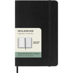 MOLESKINE Agenda Classic Pocket 2027 DSB12WN2Y 1W/1S schwarz SC 9x14cm
