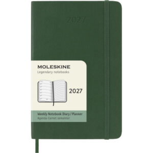 MOLESKINE Agenda Classic Pocket 2027 DSK1512WN 1W/1S myrtengrün SC 9x14cm