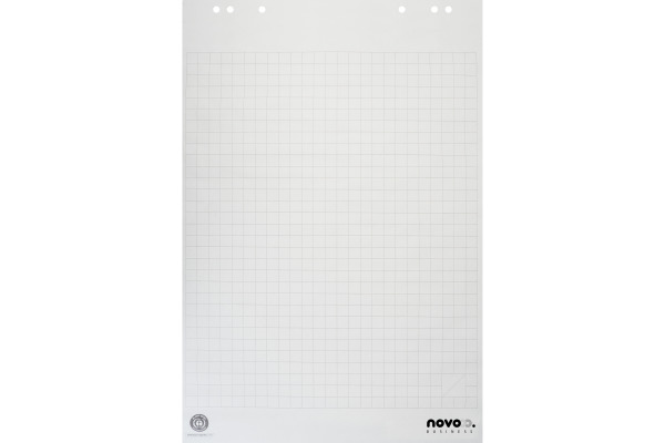NOVOOO Flipchart-Block 80g 65x98cm 400174481 Recycling kariert 20 Blatt