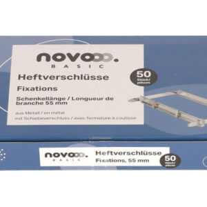 NOVOOO Heftverschlüsse 5.5cm 608240 Metall 50 Stück