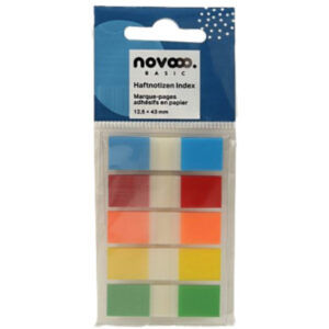 NOVOOO Index Marker Basic 12.5x43mm 7727-68 assortiert 5x26 Blatt