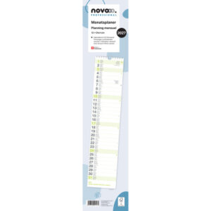 NOVOOO Monatsplaner 2027 88901900N D/F/I/E 12x54.4cm