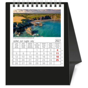 NOVOS Tischkalender Europa 2027 500053 1M/1S schwarz ML 11.5x14cm