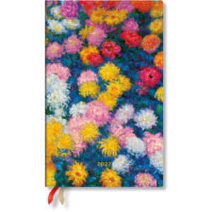 PAPERBLAN Agenda Monets Chrysanth. 2027 DD1813-2 1W/1S VSO Maxi HC DE 13.5x21cm