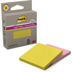 POST-IT Super Sticky 76x76mm 654PASYP gelb/rosa 2x70 Blatt