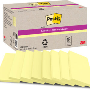 POST-IT Super Sticky 127x76mm 655RSS8CY gelb 8x70 Blatt