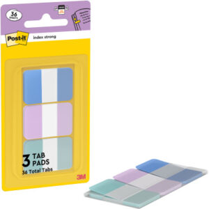 POST-IT Haftstreifen Index 25.4x38.1mm 6863COAST Strong, pastell 3x12 Blatt