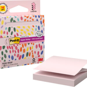 POST-IT Super Sticky 76x76mm R3301RSSP Z-Notes, pastellrosa 90 Blatt