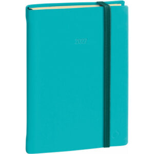 QUO-VADIS Agenda Silk Prestige 2027 2851037Q 1W/2S türkis ML 10x15cm