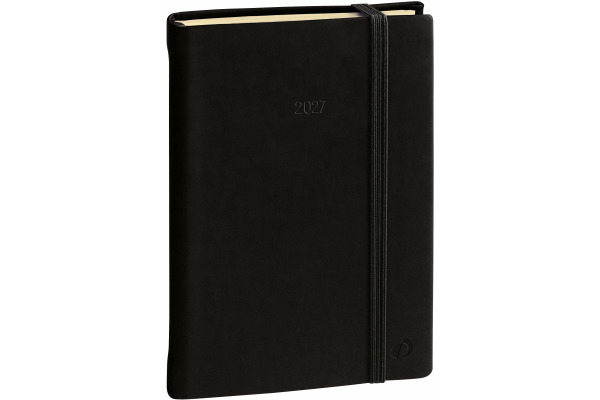 QUO-VADIS Agenda Silk Ministre Pres.2027 286519Q 1W/2S schwarz ML 16x24cm