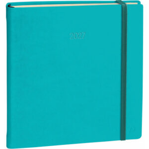QUO-VADIS Agenda Silk Exec.Presige 2027 905494Q 1W/2S türkis ML 16x16cm