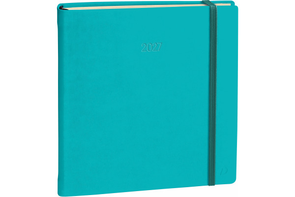 QUO-VADIS Agenda Silk Exec.Presige 2027 905494Q 1W/2S türkis ML 16x16cm