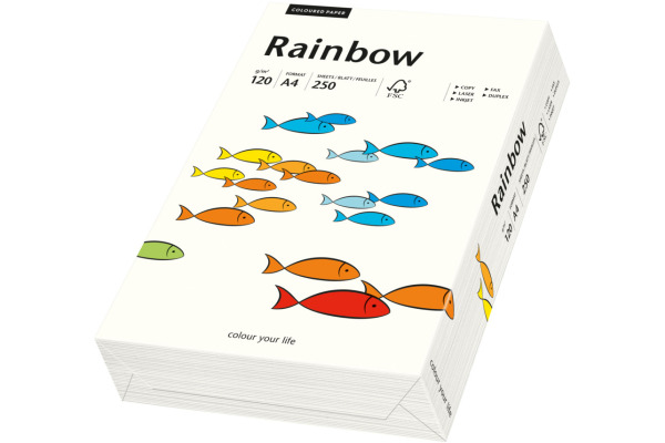 RAINBOW Papier naturweiss/01 A4 88042231 FSC, 120g 250 Blatt