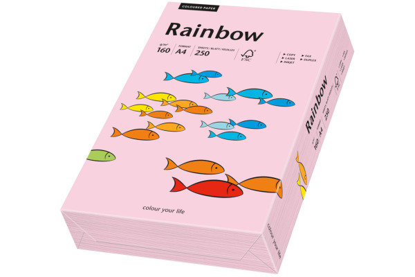 RAINBOW Papier hellrosa/54 A4 88042527 FSC, 160g 250 Blatt