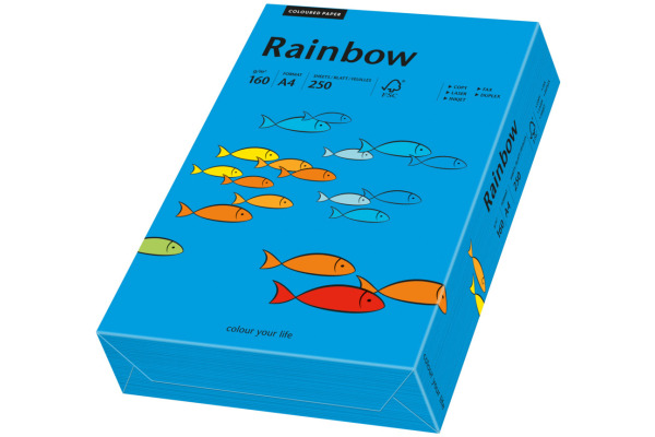 RAINBOW Papier intensivblau/88 A4 88042769 FSC, 160g 250 Blatt