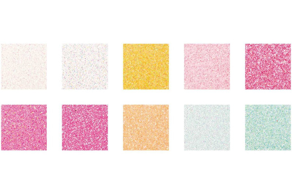 RICO DESI Glitterpapierblock A4 99001.50. Candy 180g, 10 Blatt – Bild 2
