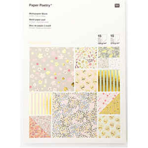 RICO DESI Motivpapierblock A4 99001.64. Bouquet Sauvage 120g, 30 Blatt