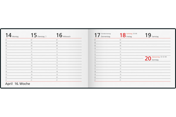 RIDOIDE Taschenagenda Septimus 2027 701751501 1W/2S türkis DE 15.2x10.2cm – Bild 2