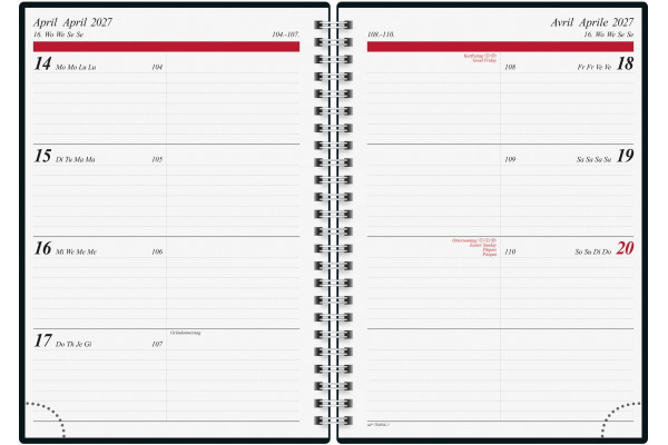 RIDOIDE Agenda Timing 1 Confetti 2027 702180401 1W/2S ML 14.8x21cm – Bild 2