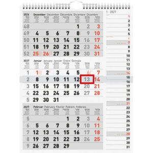 RIDOIDE 3-Monats-Kombiplaner 2027 703333000 3M/1S 30x39cm