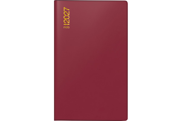 RIDOIDE Uni Planer 2027 704800229 1M/2S bordeaux ML 10.4x15.3cm