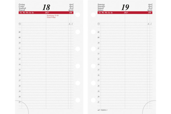 RIDOIDE Timing 3 Tageskalender 2027 706790000 1T/1S ML 7.6x12.7cm
