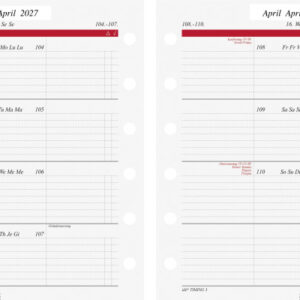 RIDOIDE Timing 3 Wochenkalender 2027 706791000 1W/2S ML 7.6x12.7cm