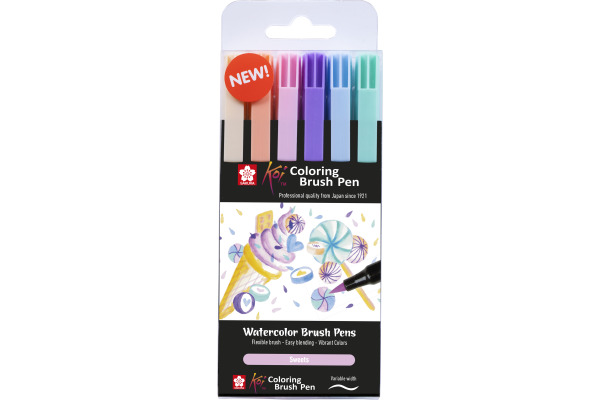 SAKURA Brush Pen Koi POXBR6C Sweets Set 6 Stück