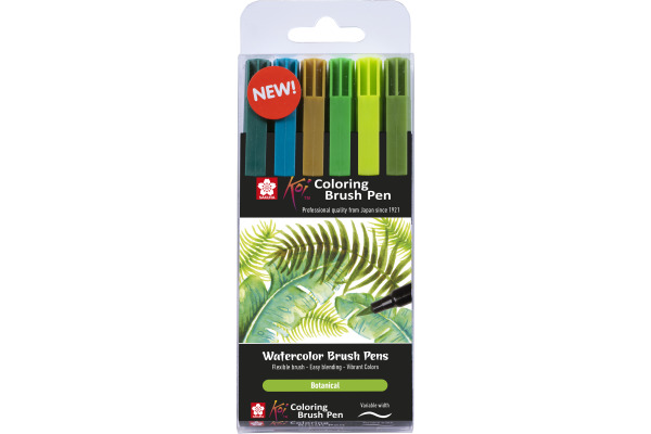 SAKURA Brush Pen Koi POXBR6D Botanical Set 6 Stück
