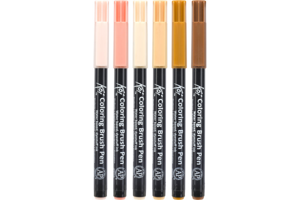 SAKURA Brush Pen Koi POXBR6E Portrait Set 6 Stück – Bild 2