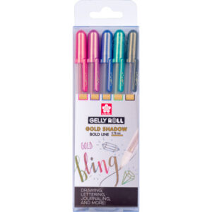 SAKURA Gelly Roll 0.7mm POXPGBSHA Gold Shadow 5 Stück