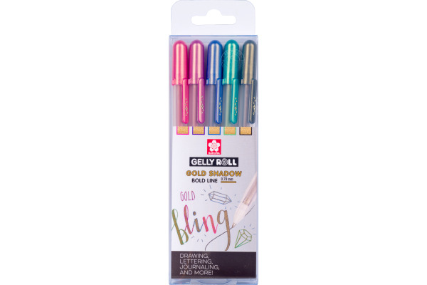 SAKURA Gelly Roll 0.7mm POXPGBSHA Gold Shadow 5 Stück