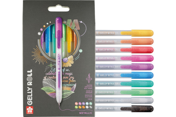 SAKURA Gelly Roll 0.8mm PXGBRAMET Metallic, ass. 10 Stück