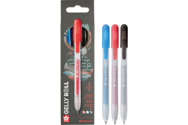 SAKURA Gelly Roll 0.8mm PXGBRAMET Metallic, ass. 3 Stück