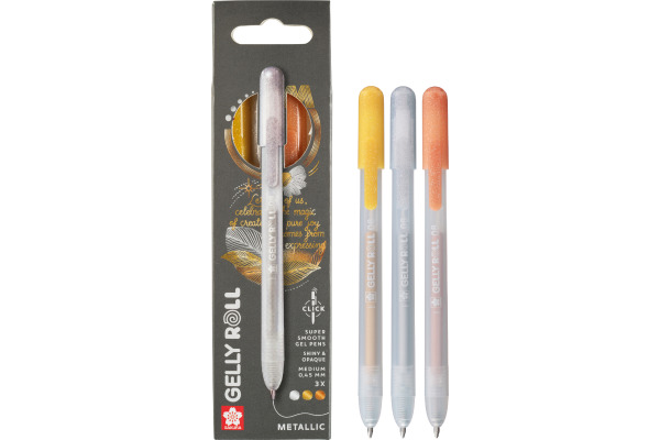 SAKURA Gelly Roll 0.8mm PXGBRAMET Metallic, ass. 3 Stück