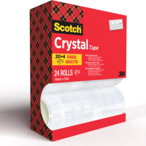 SCOTCH Crystal Tape 19mmx33m 1933VP24 kristallklar 24 Rollen