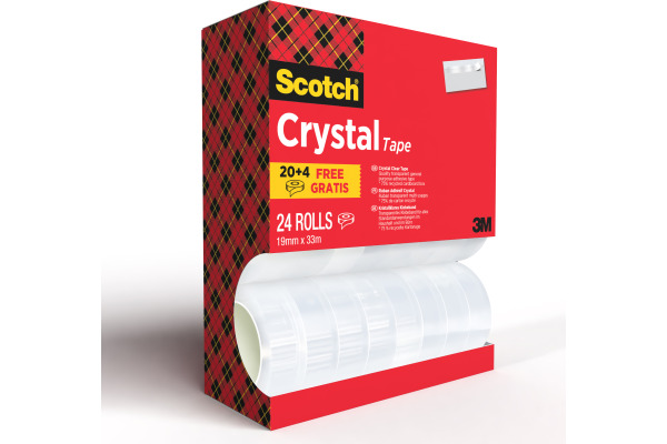 SCOTCH Crystal Tape 19mmx33m 1933VP24 kristallklar 24 Rollen