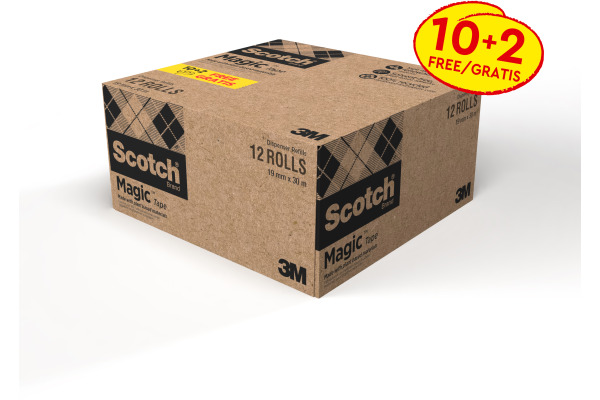 SCOTCH Magic Tape 19mmx33m 1930R12 unsichtbar 12 Rollen