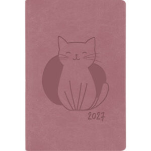 SIMPLEX Ladytimer Pocket 2027 40540.27 1W/2S Cat rosa ML 7.5x11.2cm
