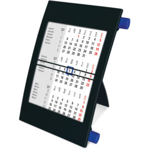 SIMPLEX 3-Monats-Tischkalender 2027/28 50013.27 3M/1S schwarz/blau 11x18cm