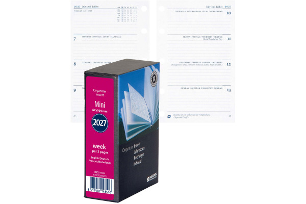 SUCCES Agenda Mini 2027 841107000 1W/2S Ersatz kompl. 6.7x10.4cm – Bild 3