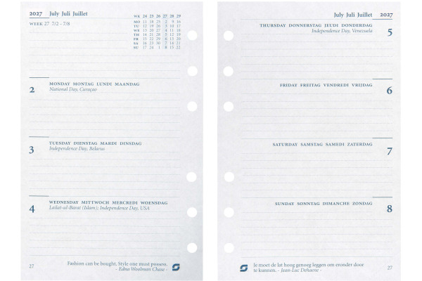 SUCCES Agenda Senior 2027 845107000 1W/2S Ersatz kompl. 9.5x15cm – Bild 2