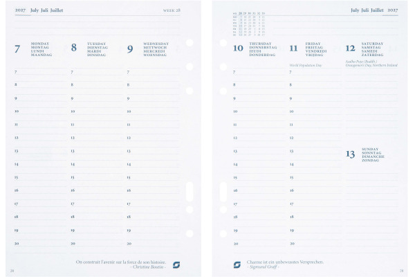 SUCCES Agenda A5 2027 847107000 1W/2S Ersatz kompl. 14.8x21cm – Bild 2