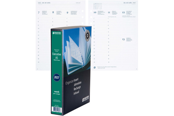 SUCCES Agenda A5 2027 847107000 1W/2S Ersatz kompl. 14.8x21cm – Bild 3